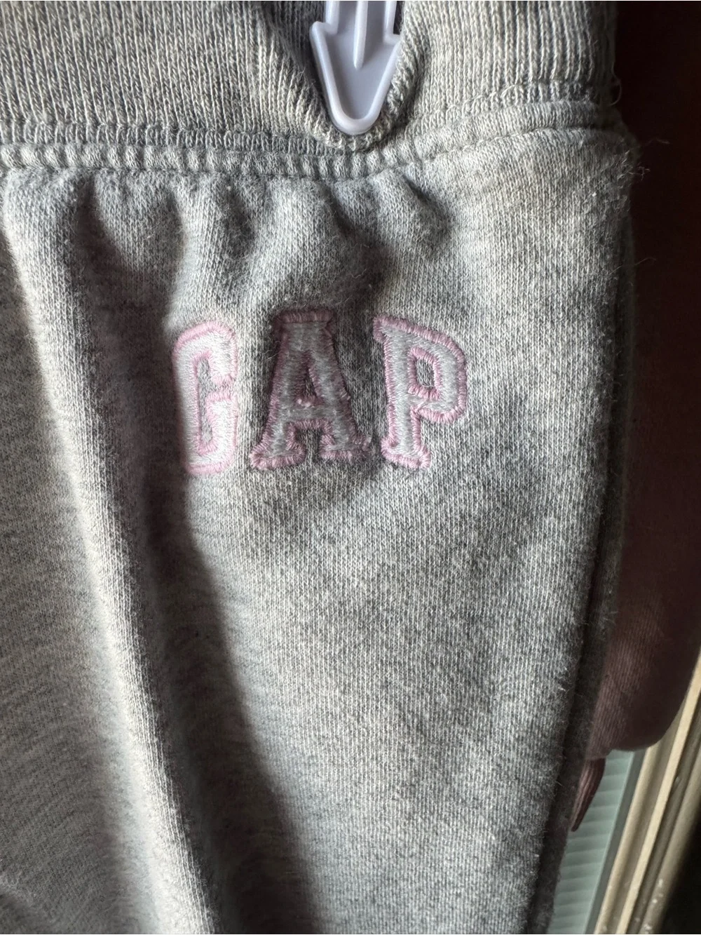 Gap Kids Girls Pink Sherpa Lined Hoodie & Gray Jogger Sweatpants Set XS 4-5